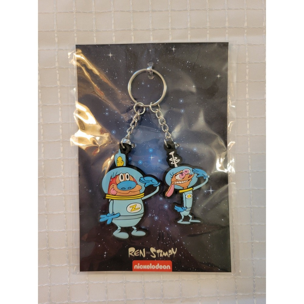 Ren and Stimpy Loot Crate Exclusive Space Suit Keychain Nickelodeon 2021 New